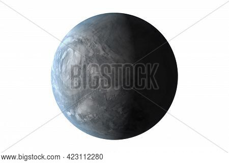 Exoplanet Isolated On White Background. Elements Of This Image Were Furnished By Nasa. High Quality 