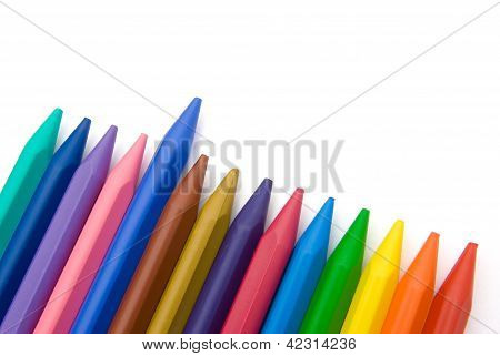 14-cor Crayon alinhado com Clipping Path
