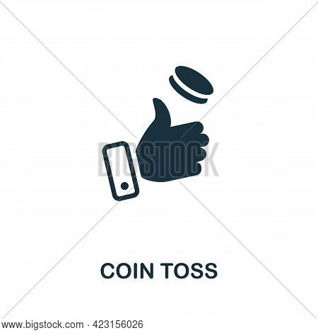 Coin Toss Icon. Monochrome Simple Element From Fortune Teller Collection. Creative Coin Toss Icon Fo