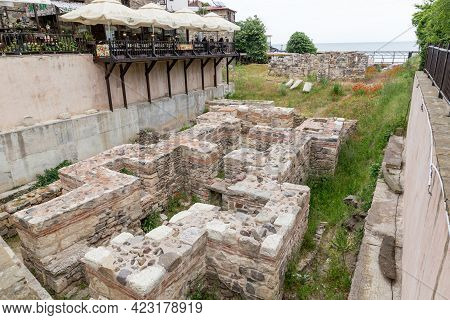 Sozopol, Bulgaria - May 30, 2021: View Of Archaeological Exavation In Sozopol Old Town, Bulgaria.