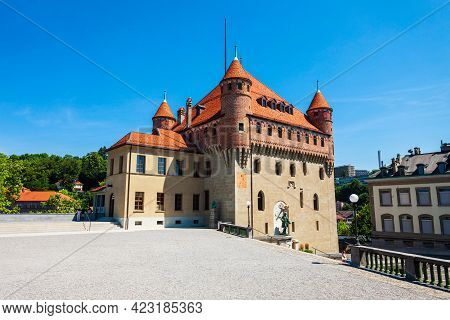 Chateau Saint-maire Or Saint Maire Castle Is A Medieval Castle In Lausanne City, Which Located On Sh