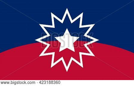 Juneteenth Flag. Since 1865. Vector Illustration With Red And Blue Color