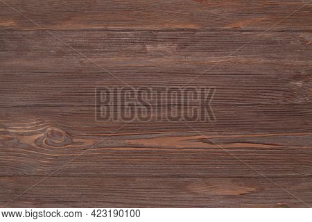 Photo Of Brown Aged Wooden Background, Texture, Table Top View.
