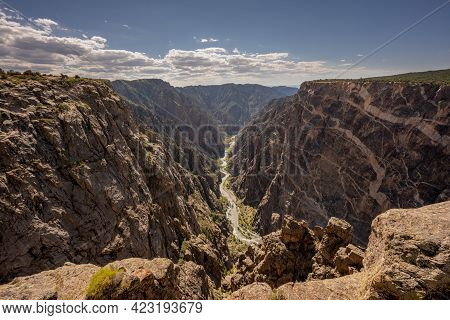 The Painted Wall And Gunnison River In Black Canyon Of The Gunnison National Park