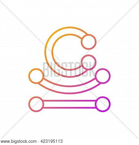Piercing Jewelry Gradient Linear Vector Icon. Type Of Jewellery Specially Designed To Be Wore On Hum