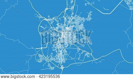 Urban Vector City Map Of Taif, Saudi Arabia, Middle East