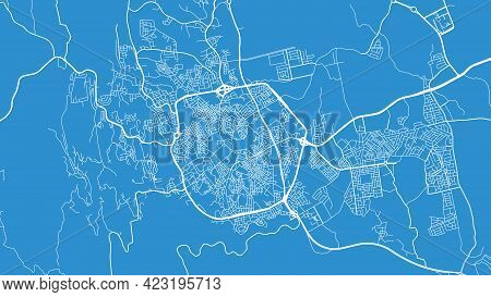 Urban Vector City Map Of Abha, Saudi Arabia, Middle East