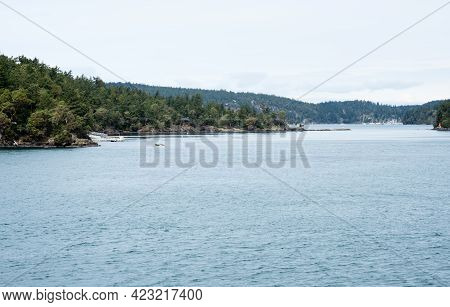 Scenic View From Abord A Ferry From Friday Harbor To Orcas Island - San Juan Islands, Wa, Usa