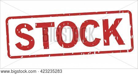 Stock Rubber Stamp Grunge Style Red Color