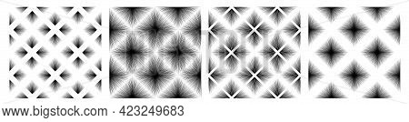 Abstract Ornamental Line Seamless Pattern Set. Collection Of Geometric Seamless Patterns. Abstract G