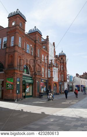 Views Of Shops On The High Street In Maidenhead, Berkshire In The Uk, Taken 30th March 2021