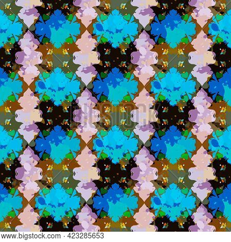 Color Abstract Ethnic Seamless Pattern In Graffiti Style With Elements Of Urban Modern Style Bright 