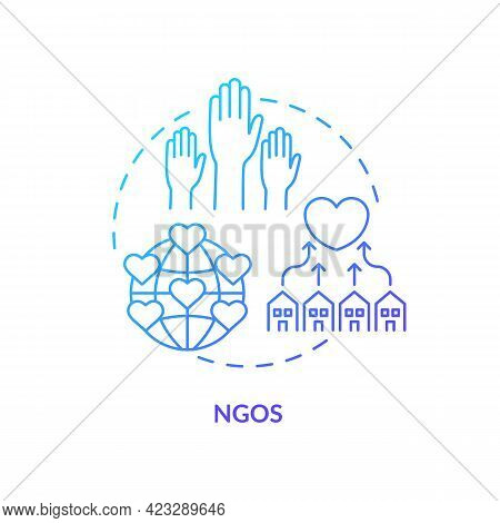 Ngos Concept Icon. Development Program Abstract Idea Thin Line Illustration. Community Mobilization.