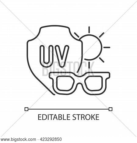 Sunglasses Linear Icon. Glasses For Eye Protection From Uv Rays. Preventing Sun Exposure. Thin Line 