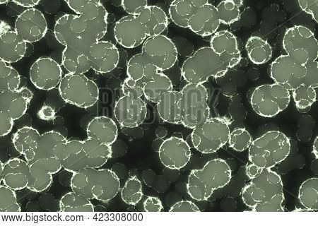 Nice Creative Green Many Organic Primitive Organisms Computer Graphic Background Or Texture Illustra