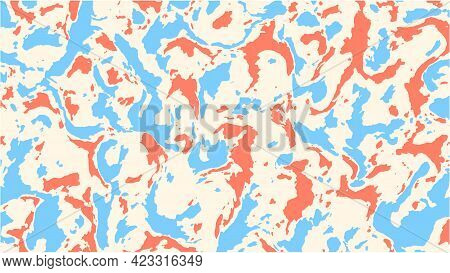 Abstract Vector Grunge Background. Chaotic Color Shapes With Uneven Edges.
