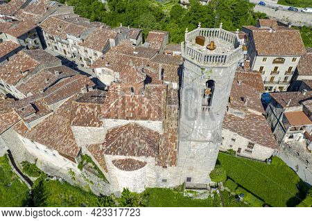 Church Of Sant Miquel Of Rupit, A Spanish Municipality In The Osona Region Located To The Northeast 