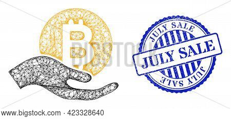 Vector Network Bitcoiin Donation Hand Carcass, And July Sale Blue Rosette Textured Seal Print. Cross