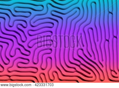 Abstract Background With Optical Illusion Generative Pattern And Vibrant Fluid Psychedelic Colors