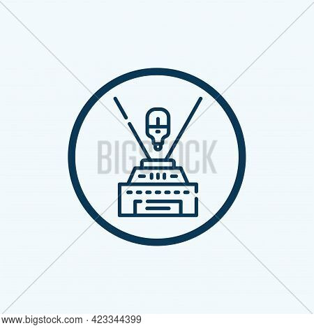 D Hologram Icon Isolated On White Background From Esports Collection. D Hologram Icon Trendy And Mod