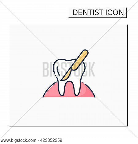 Oral Surgery Color Icon. Diagnosis And Surgical And Adjunctive Treatment Of Issues Such As Injuries,