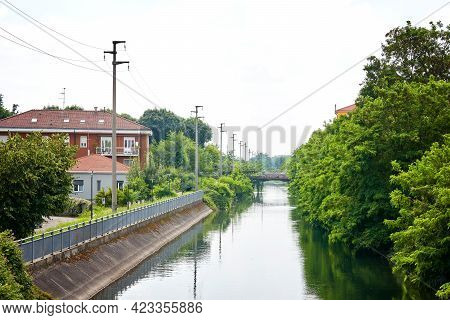 Canale Villoresi. The Canal Originates From The Ticino River In The Locality Of Maddalena, And Flows