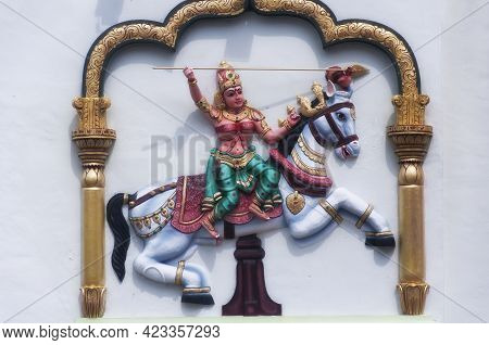 The Oldest Hindu Temple, Sri Mahamariamman Temple, In The George Town Area Of Penang Malaysia.
