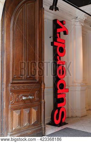 Toulouse , Occitanie France - 06 06 2021 : Superdry Logo Brand Fashion Shop And Text Sign Store On F