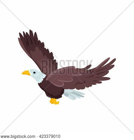 Eagle Flat Icon. Colored Vector Element From Birds Collection. Creative Eagle Icon For Web Design, T