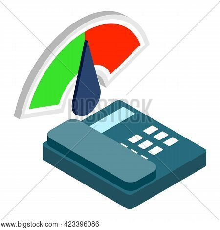 Ringer Volume Icon. Isometric Illustration Of Ringer Volume Vector Icon For Web