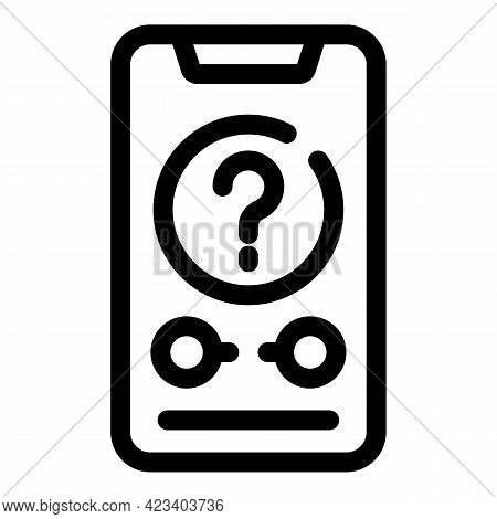 Anonymous Smartphone Icon. Outline Anonymous Smartphone Vector Icon For Web Design Isolated On White
