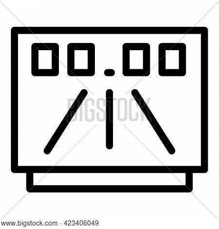 Taximeter Auto Icon. Outline Taximeter Auto Vector Icon For Web Design Isolated On White Background