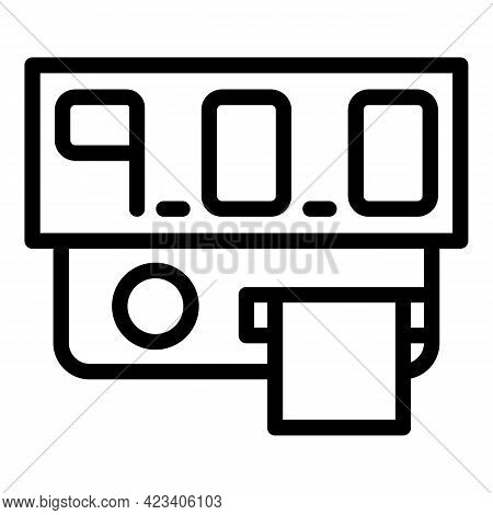 Taximeter Carsharing Icon. Outline Taximeter Carsharing Vector Icon For Web Design Isolated On White