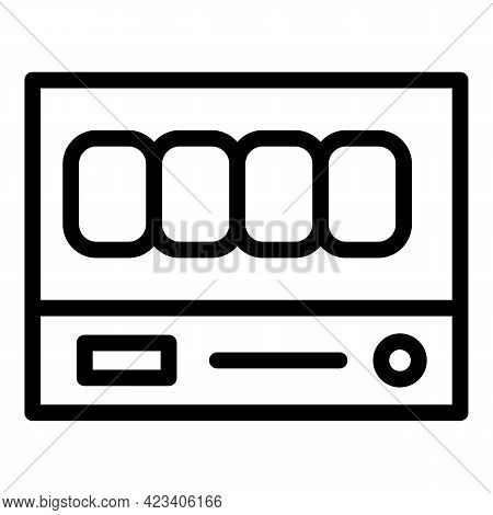 Taximeter Delivery Icon. Outline Taximeter Delivery Vector Icon For Web Design Isolated On White Bac