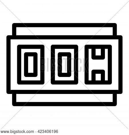 Taximeter Service Icon. Outline Taximeter Service Vector Icon For Web Design Isolated On White Backg