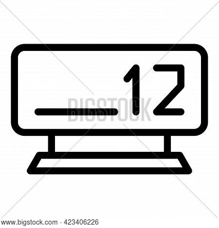 Taximeter Number Icon. Outline Taximeter Number Vector Icon For Web Design Isolated On White Backgro