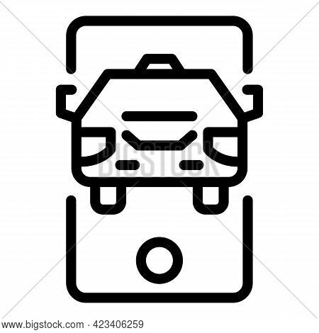 Taximeter Vehicle Icon. Outline Taximeter Vehicle Vector Icon For Web Design Isolated On White Backg