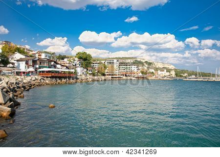 La ciudad de Balchik, en la costa del mar negro, Bulgaria.