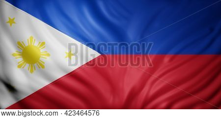3d Rendering Of A Natonal Philippines Flag