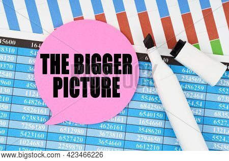 Business And Economics Concept. On Financial Statements And Charts There Is A Marker And A Sticker W