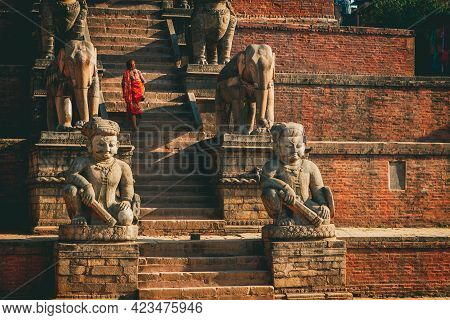 Bhaktapur, Old City Near Kathmandy In Nepal