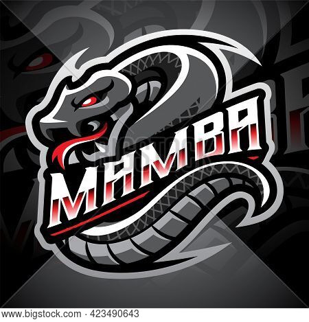 Mamba Esport Mascot Logo Design With Text