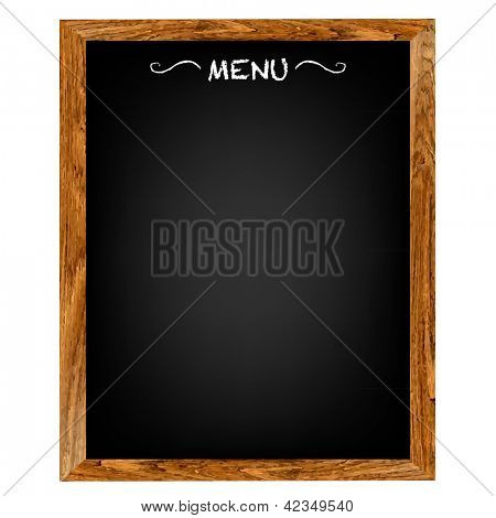 Restaurant Menu Board With Gradient Mesh, Isolated On Red Background, Vector Illustration