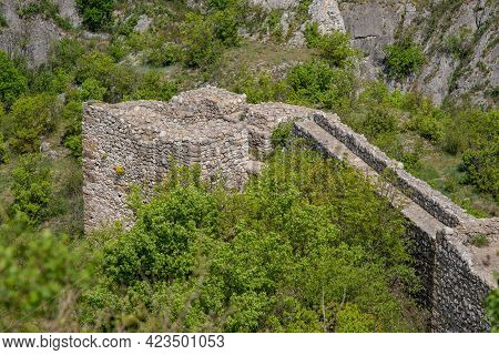 Remains Of Soko Grad Sokolac (falcon City) Medieval Fortress Near The City Of Sokobanja In Eastern S