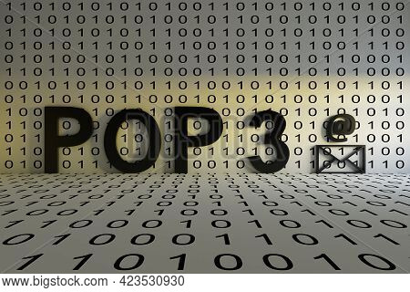 Pop3 Concept Text Sunlight 3d Render Illustration