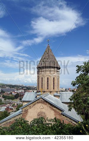 Churches And Domes Of Tbilisi, View To Historical Part Of The Capital Of Republic Of Georgia