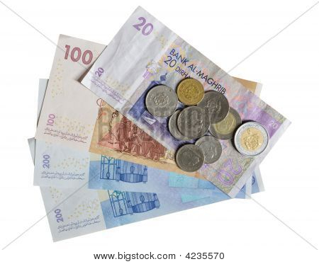 Marokon dirham eristetty valkoinen