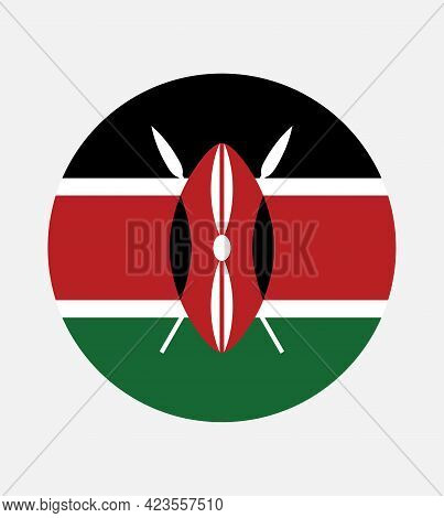 National Kenya Flag, Official Colors And Proportion Correctly. National Kenya Flag. Vector Illustrat