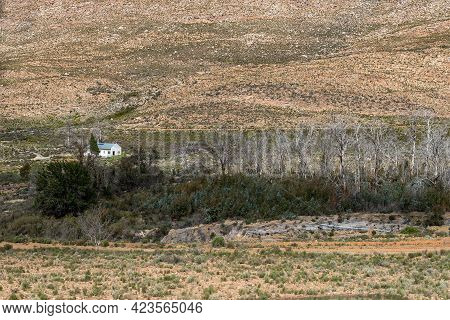Seweweekspoort, South Africa - April 6, 2021: A Farm Landscape Near The Top Of Seweweekspoort In The