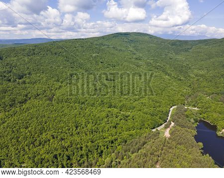 Aerial View Of Sua Gabra Lakes At Lozenska Mountain, Sofia Region, Bulgaria